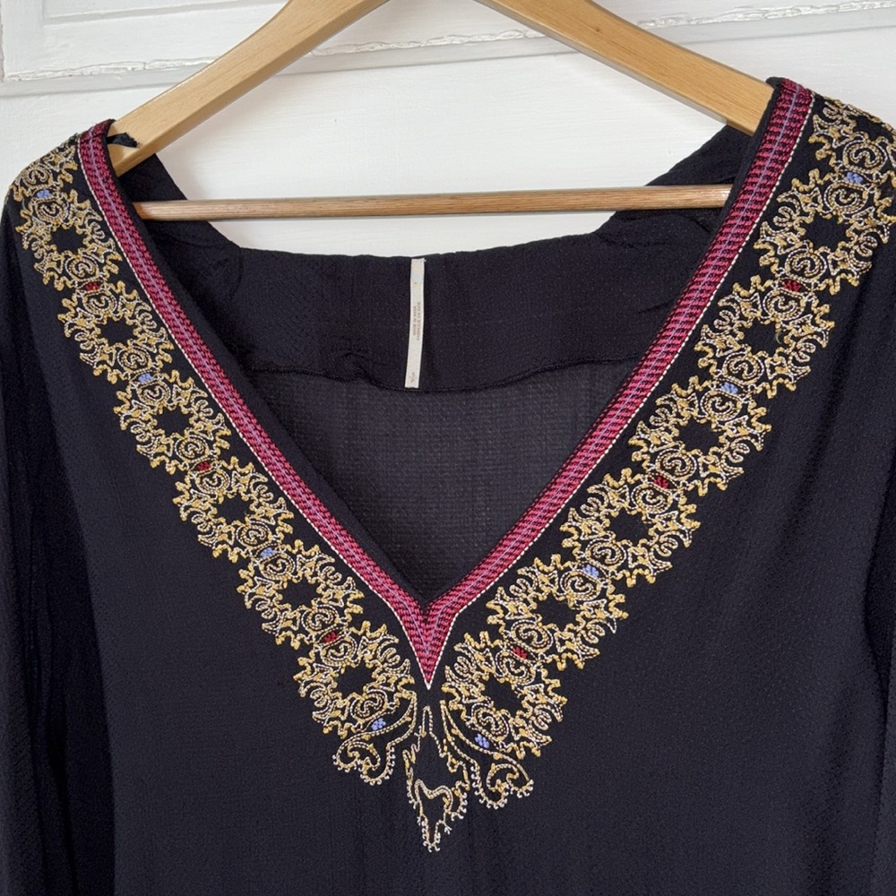 FREE PEOPLE WILD ONE EMBROIDERED MINI DRESS - Picture 4 of 14